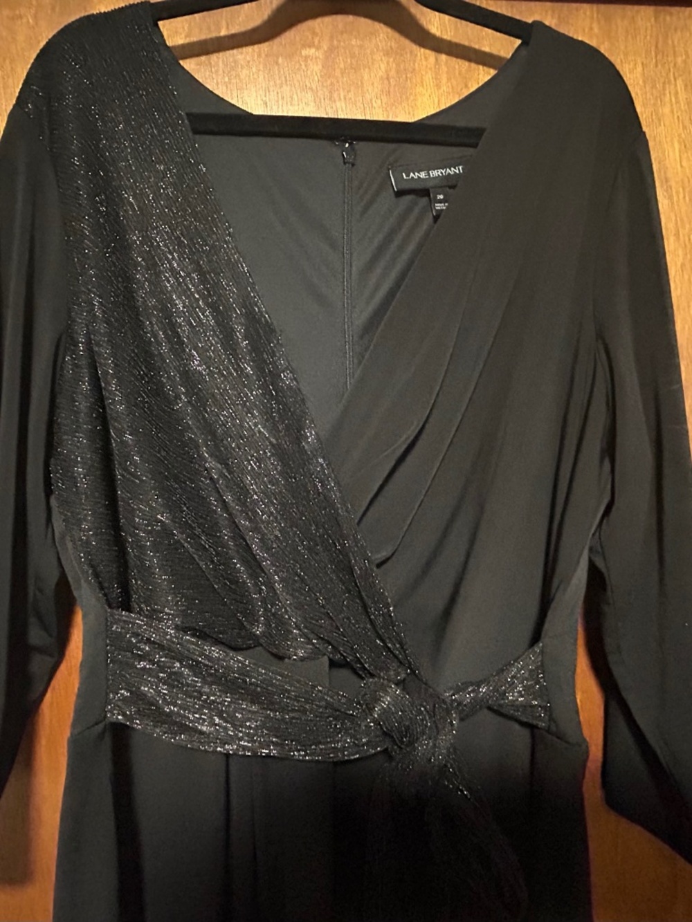 Lane Bryant Faux Wrap sparkling dress